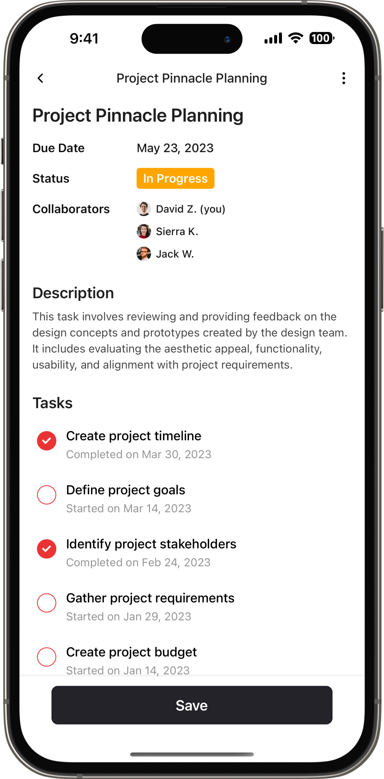 iPhone 14 Pro screenshot with the device frame